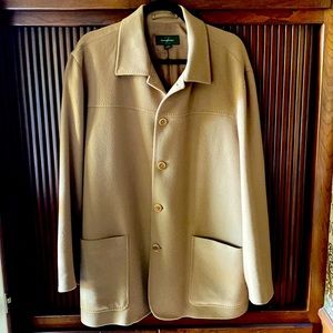 Ermenegildo Zegna Vicuña Brown 100% Cashmere Unstructured Car Coat